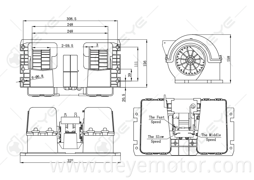 5001829115 5001826689 8EW009 157-481 universal blower motor for RENAULT TRUCKS